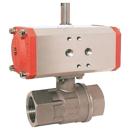 Kobold 2-Way Stainless Steel Ball Valve with Pneumatic Actuator, KUP-VH